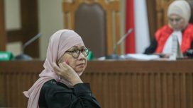 Karen Agustiawan hari ini akan mendengarkan pembacaan vonis kasus dugaan korupsi pengadaan LNG di Pengadilan Tipikor pada PN Jakarta Pusat.(MI/Usman Iskandar)