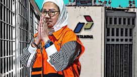 Terdakwa kasus LNG dan mantan Direktur Utama PT Pertamina (Persero), Karen Agustiawan (IW grafis)