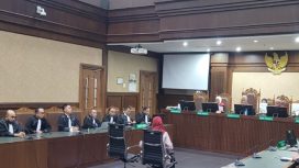 Sidang pembacaan putusan mantan Dirut Pertamina Galaila Karen Kardinah atau Karen Agustiawan di PN Tipikor Jakarta Pusat, Senin (24/06) (ist.).