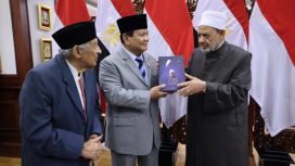 Menhan Prabowo Terima Kunjungan Grand Syekh Al Azhar Prof. Ahmed di Kemenhan (Doc. Kemenhan)