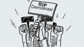 Ilustrasi matinya demokrasi