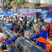 Proyek pipa gas bumi. (Foto: Harian Neraca).