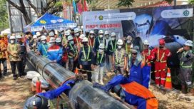Proyek pipa gas bumi. (Foto: Harian Neraca).