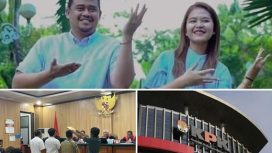 Anak-Mantu Presiden Jokowi, Bobby Nasution & kahiyang ayu (atas), Sidang Eks Gubernur Malut, AGK (kiri), Gedung KPK (kanan) (Diolah dari Antara dan media sosial).