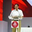 Menko Kemaritiman dan Investasi, Luhut Binsar Pandjaitan, dalam sambutan pembukaan Supply Chain & National Capacity Summit 2024, di Jakarta, Rabu (14/8/2024). (SKK Migas).