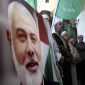 Ilustrasi Poster Ismail Haniyeh (AP Photo/IW Grafis)