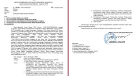 Surat Undangan RDP Komisi II dan KPU