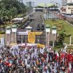 Demonstrasi di Gedung DPR (Doc. ANTARA Foto)