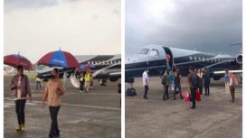 Foto Bobby Nasution Turun Dari Jet Pribadi (TribunNews/Istimewa)