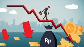 Ilustrasi Pertumbuhan Indonesia Melambat.