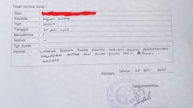 Tanda terima laporan dugaan tipikor anak usaha Harita, ke Kejati Sulawesi Tenggara (Istimewa).
