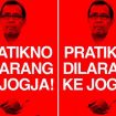 Poster Pratikno Dilarang ke Yogyakarta