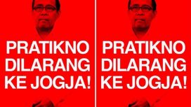 Poster Pratikno Dilarang ke Yogyakarta