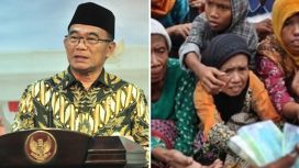 Menteri Koordinator (Menko) Bidang Pembangunan Manusia dan Kebudayaan Indonesia, Muhadjir Effendy (Kiri) dan Ilustrasi masyarakat kelas menengah menjadi miskin (kanan)
