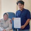 Azi Pangaribuan, Bakal Calon Wakil Bupati Simalungun dan Samsul Pangaribuan selaku mantan Camat Bandar dilaporkan ke Polres Simalungun (Ist.)