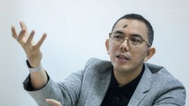 Direktur Utama PT Pertamina International Shipping (PIS) Yoki Firnandi (Bisnis/Eusebio Chrysnamurti).
