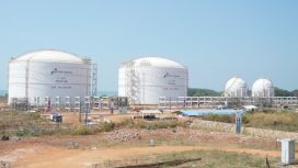 Terminal LPG Tuban di Jawa Timur.