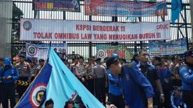Demo Buruh Tolak Omnibus Law Cipta Kerja (Doc. Suara.com)