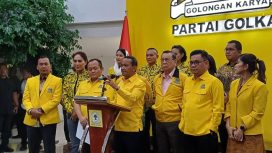 Ketum Golkar Bahlil Lahadalia dalam Konpers (Doc. Kompas.com)