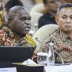 Menteri HAM Natalius Pigai Rapat Kerja dengan Komisi VIII DPR (ANTARA Foto)