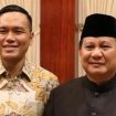 Dirut Pertamina Simon Aloysius Mantiri dan Presiden Prabowo Subianto.