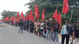 Petani dari Riau dan Jambi melakukan longmuch menuju Jakarta. (Indonesiawatch/Ist)