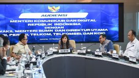Menkomdigi Meutya Hafid meminta Himbara blokir rekening terindikasi judol. (Indonesiawatch.id/Dok. Komdigi)