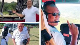 Bupati Konawe Utara, Ruksamin hobi naik helikopter.