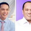 (Kiri) Adik Bupati Konawe Utara, Ikbar yang menjadi Bupati Konawe Utara terpilih & (Kanan): Bupati Konawe Utara saat ini: Ruksamin.