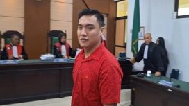 Terdakwa Ryan Susanto atas dugaan korupsi perusakan hutan lindung Pantai Bubus di Kabupaten Bangka (Foto: Bangkapos.com/Adi Saputra)