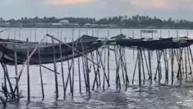 Pagar laut sepanjang 30,16 km yang membentang di perairan Tangerang, Banten, dekat PIK 2. (Indonesiawatch.id/Dok KKP)