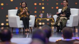 Menkeu Sri Mulyani dalam Rakernas Kejaksaan RI 2025. Salah satu yang disorot dalam rakernas ini adalah pemulihan aset BLBI. (Indonesiawatch.id/Dok. Kejagung)