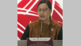 Sri Mulyani dalam acara pembukaan perdagangan BEI tahun 2025, Kamis (2/1/2025)