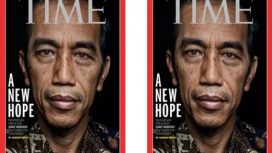 Setelah terpilih sebagai presiden tahun 2014, potret Jokowi menghiasi cover majalah Time dengan judul “New Hope”