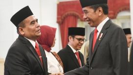 Ilustrasi Paiman Raharjo dengan Mantan Presiden Joko Widodo. (Foto: ANTARA FOTO/Hafidz Mubarak A)