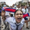 Ilustrasi demonstrasi di Nepal. (AFP/PRABIN RANABHAT)