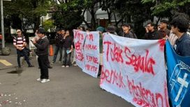 GMKI Bandung bersama PMK se-Kota Bandung melaksanakan aksi damai (14/01) (Dok. GMKI Bandung)