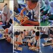 Para siswa mengikuti kegiatan MBG (Sumber: diolah)