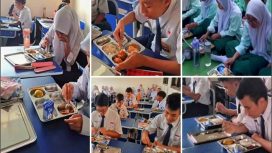 Para siswa mengikuti kegiatan MBG (Sumber: diolah)