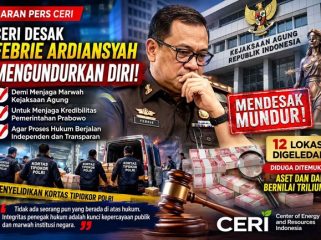 Jampidsus Febrie Diminta Mundur (Sumber: Center of Energy and Resources Indonesia/ CERI)