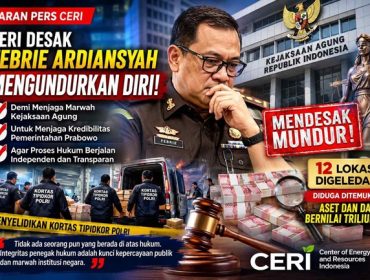 Jampidsus Febrie Diminta Mundur (Sumber: Center of Energy and Resources Indonesia/ CERI)
