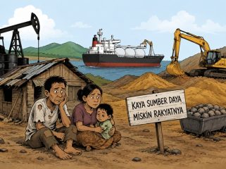 Ilustrasi kemiskinan di Aceh di tengah kekayaan Sumber Daya Alam (Sumber: Pembuatan gambar ilustrasi didukung AI).